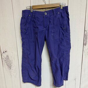 KÜHL Women’s Kendra Embroidered Capri Pants – Size 6, Purple, EUC